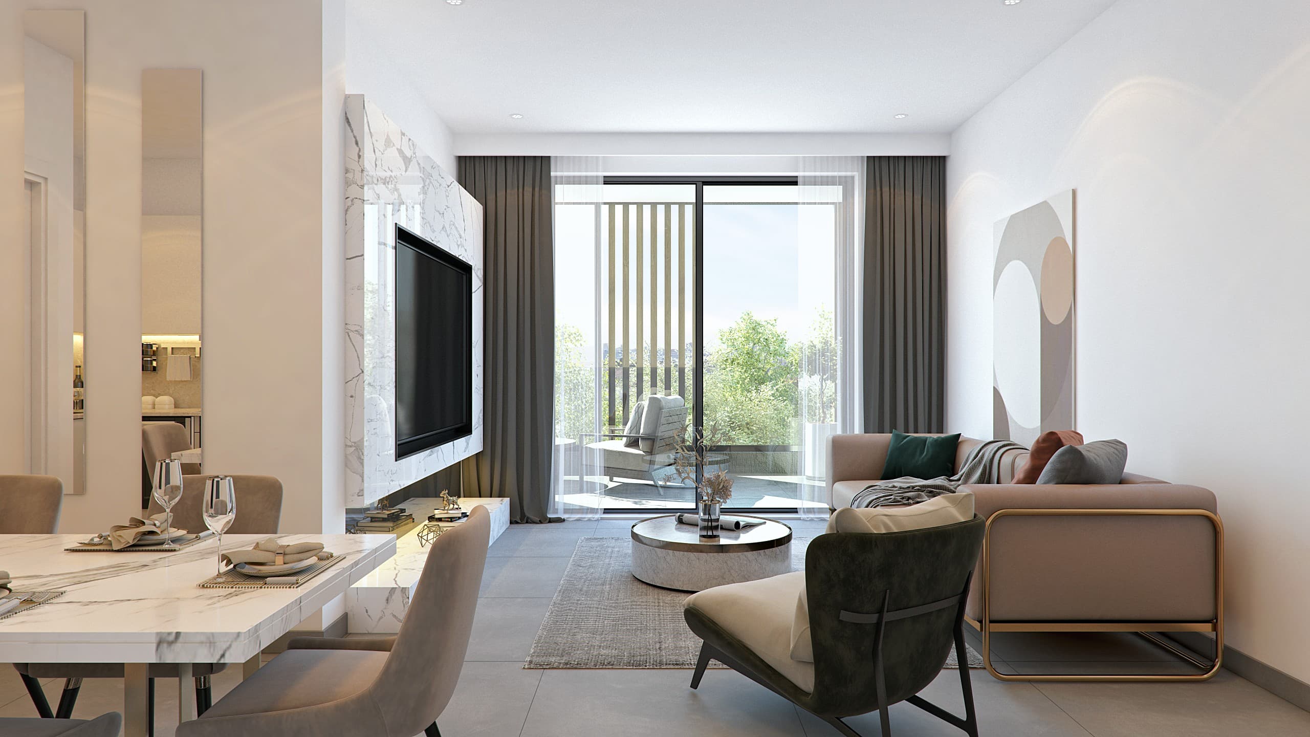 2-bedrooms apartments in Famagusta, Cyprus.