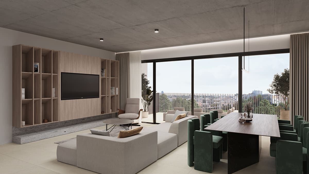 2-bedrooms apartments in Nicosia, Cyprus.