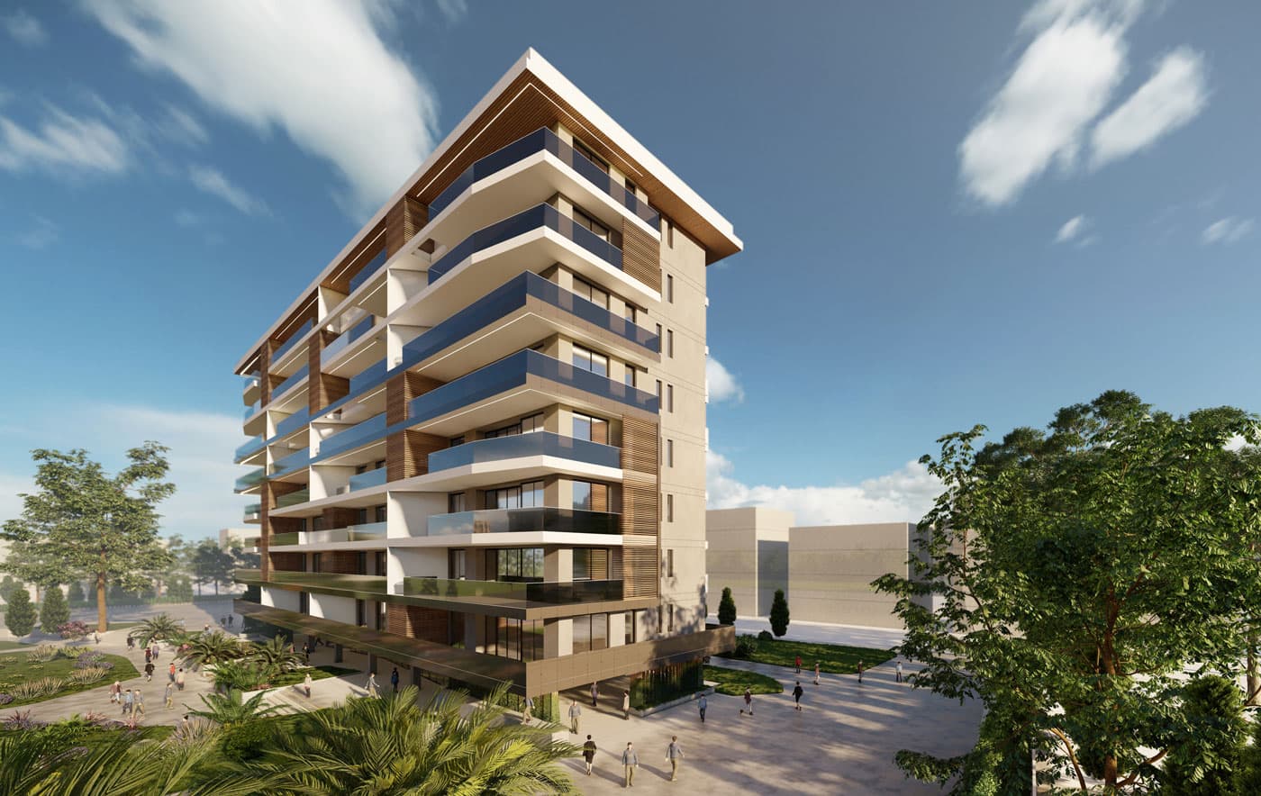 2-bedrooms apartments in Nicosia, Cyprus.