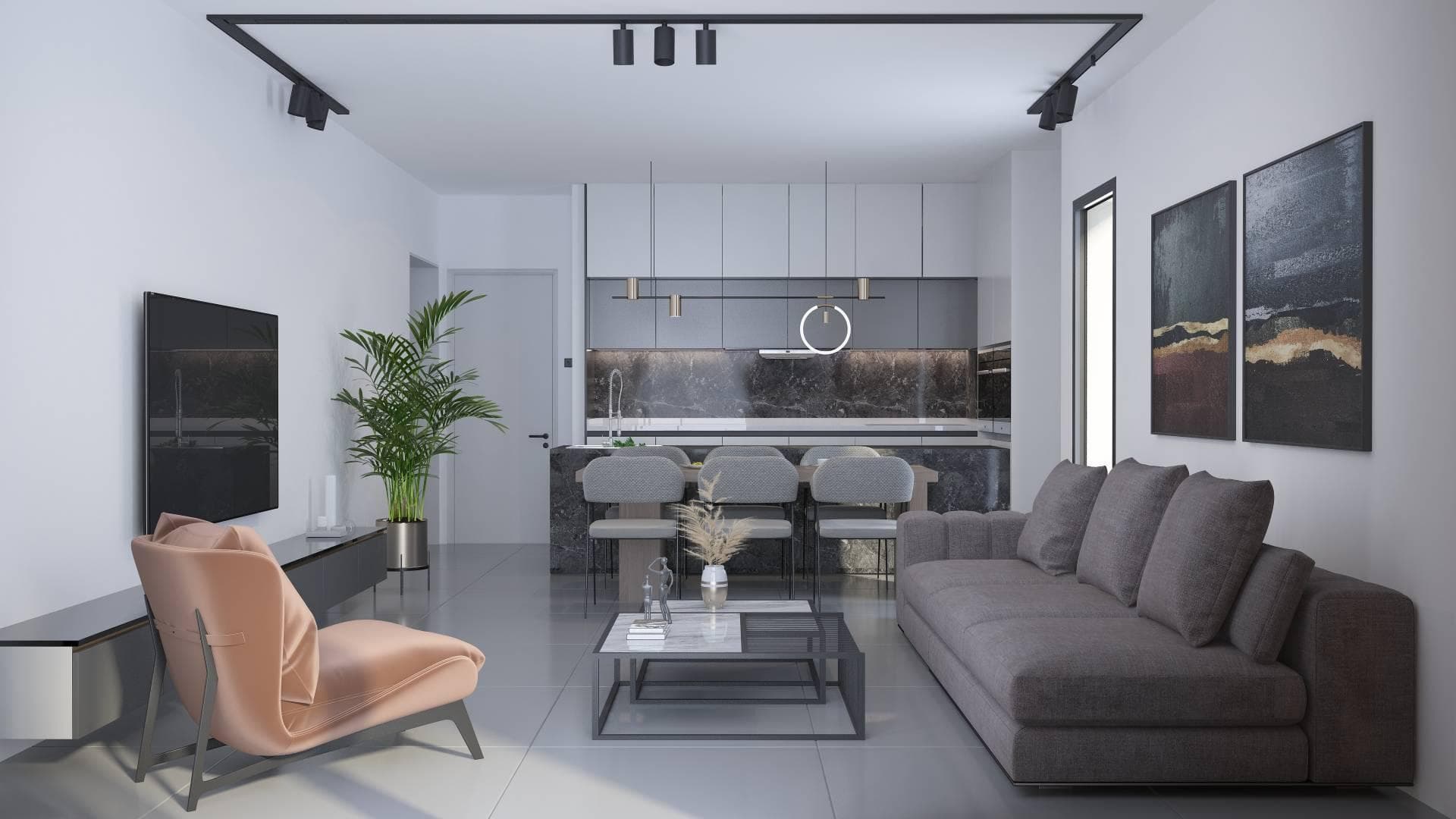 2-bedrooms apartments in Nicosia, Cyprus.