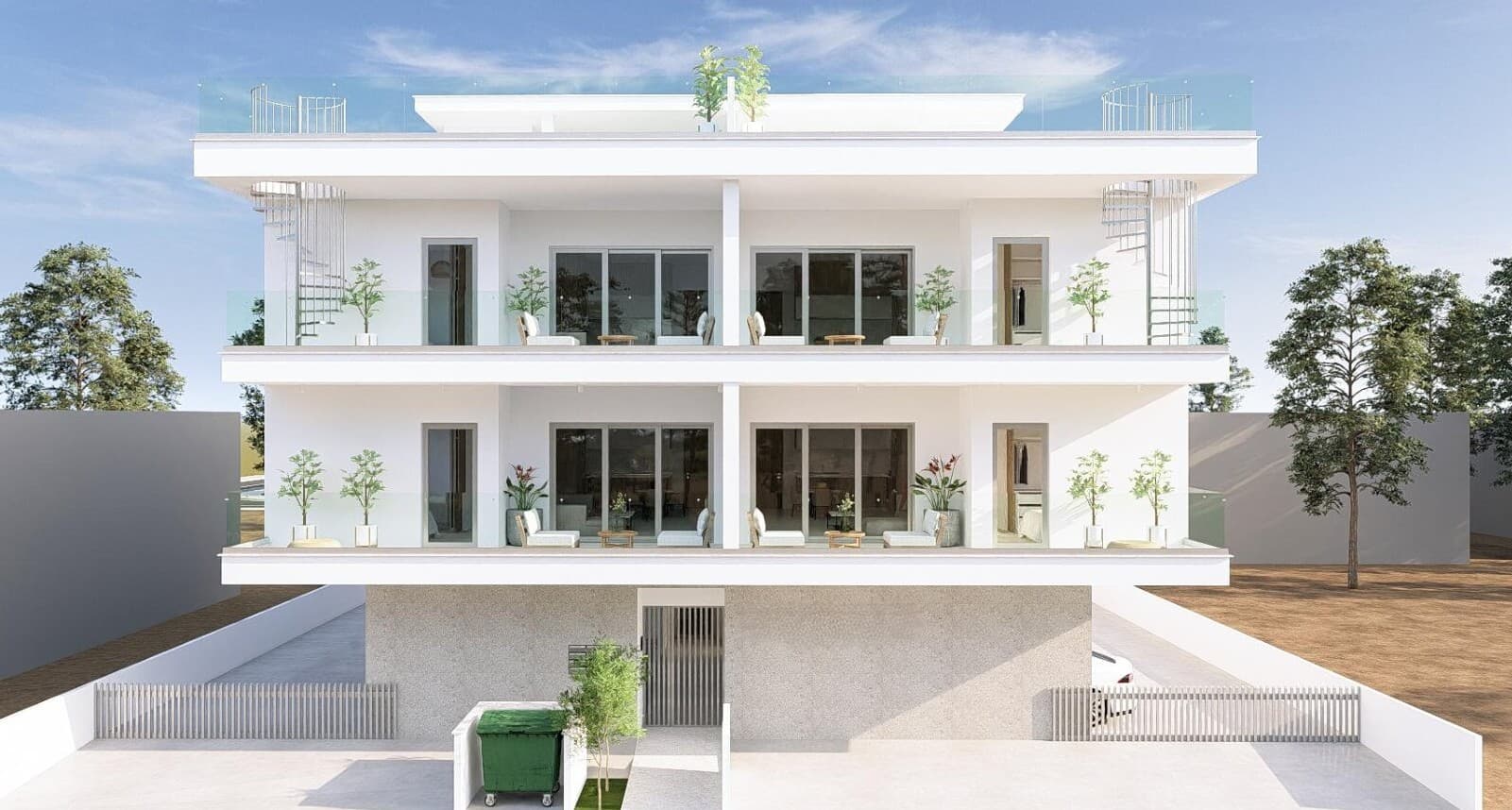2-bedrooms apartments in Nicosia, Cyprus.