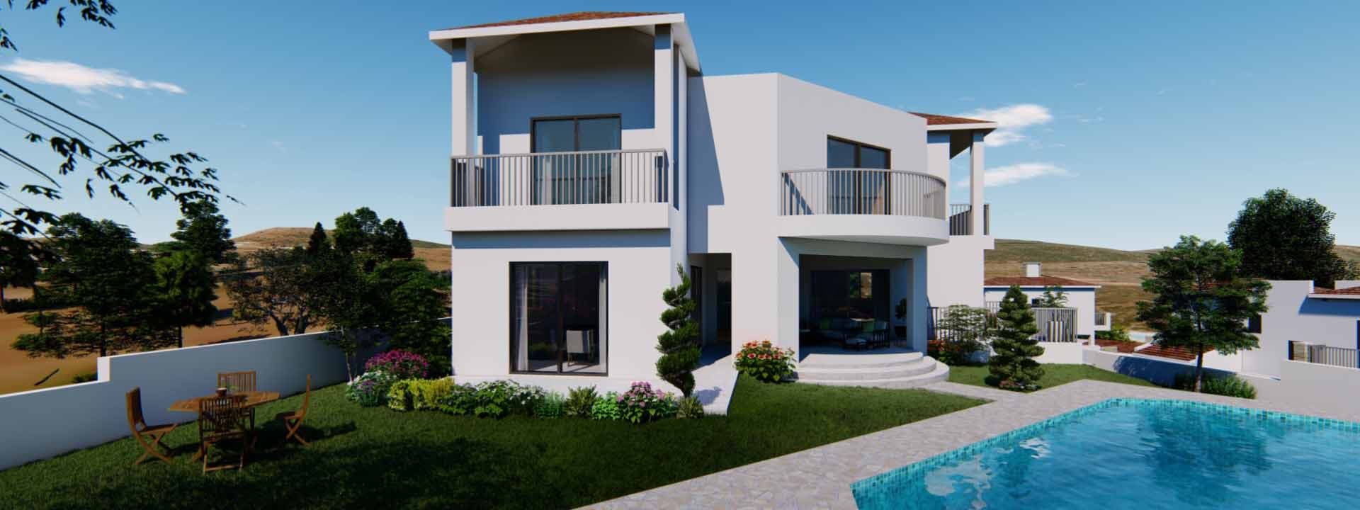 3-bedrooms house in Paphos, Cyprus.