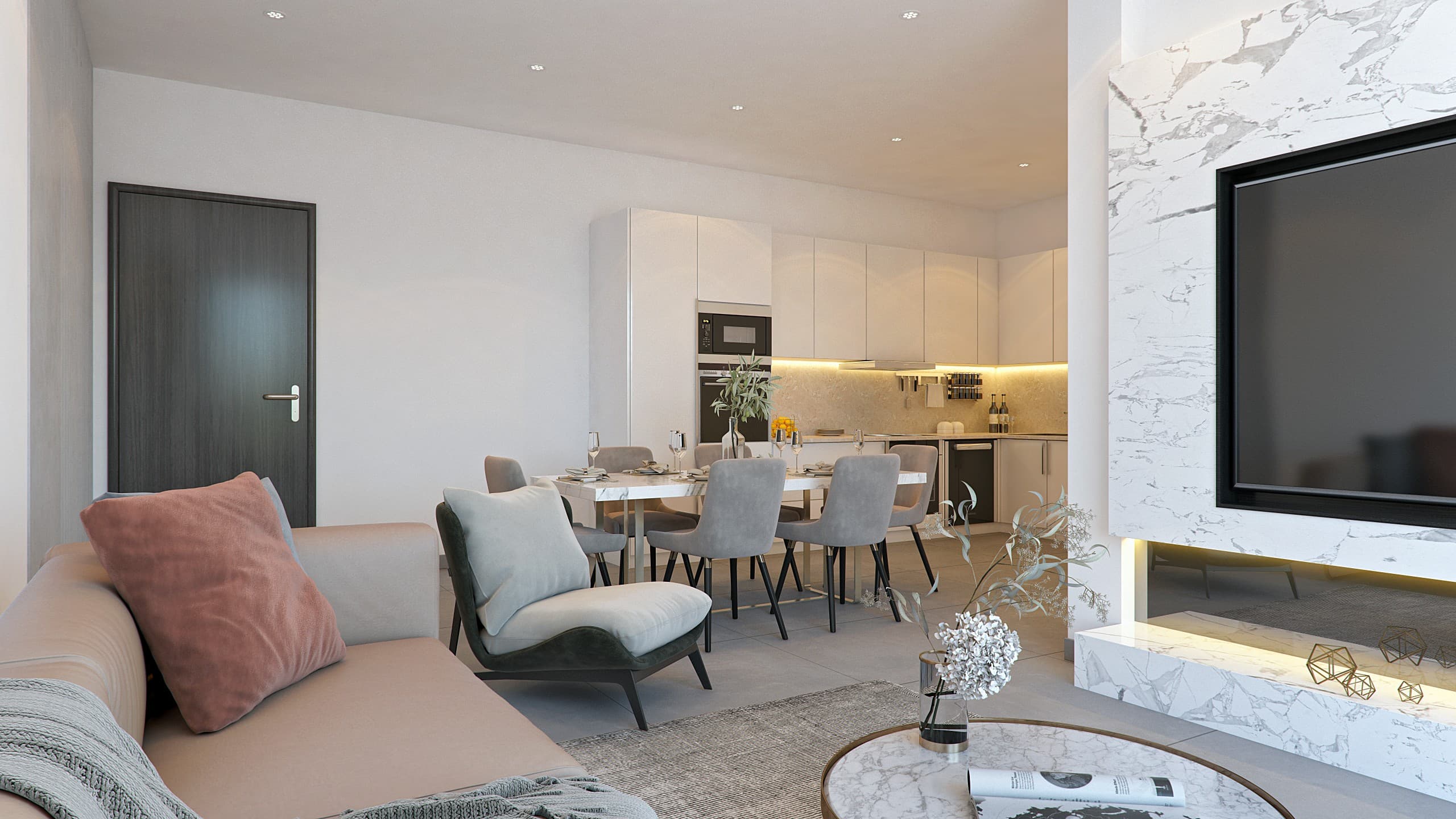 2-bedrooms apartments in Famagusta, Cyprus.