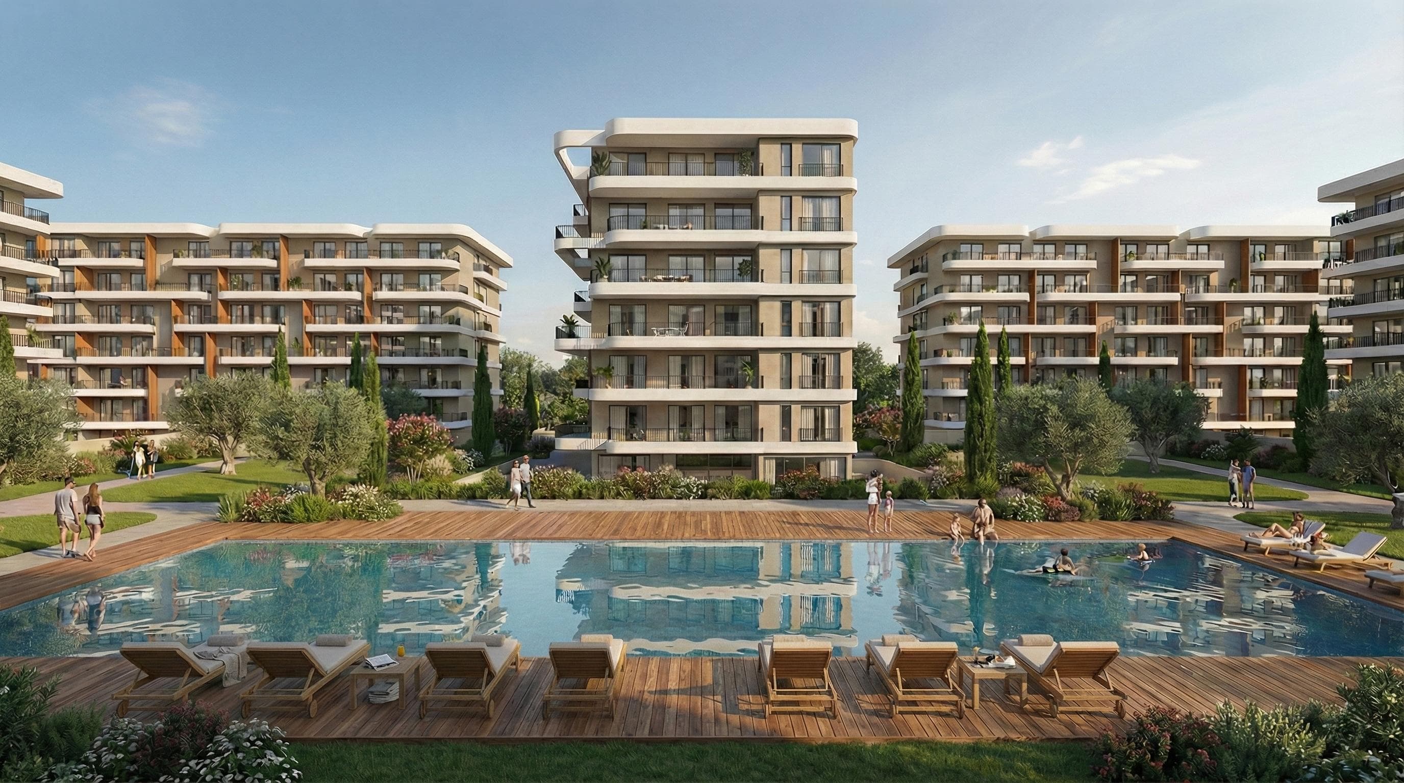 2-bedrooms apartments in Larnaca, Cyprus.