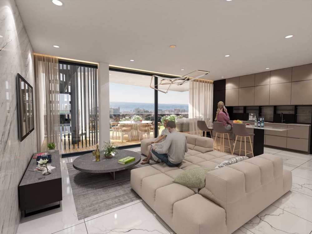 2-bedrooms apartments in Limassol, Cyprus.