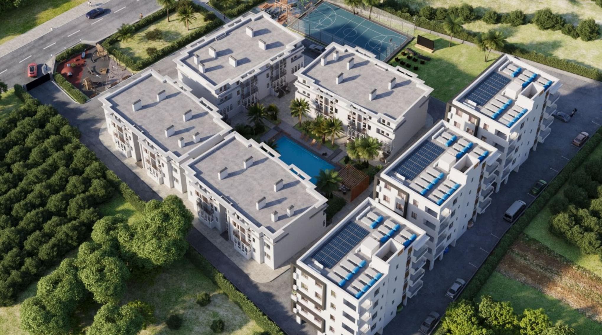 2-bedrooms apartments in Limassol, Cyprus.