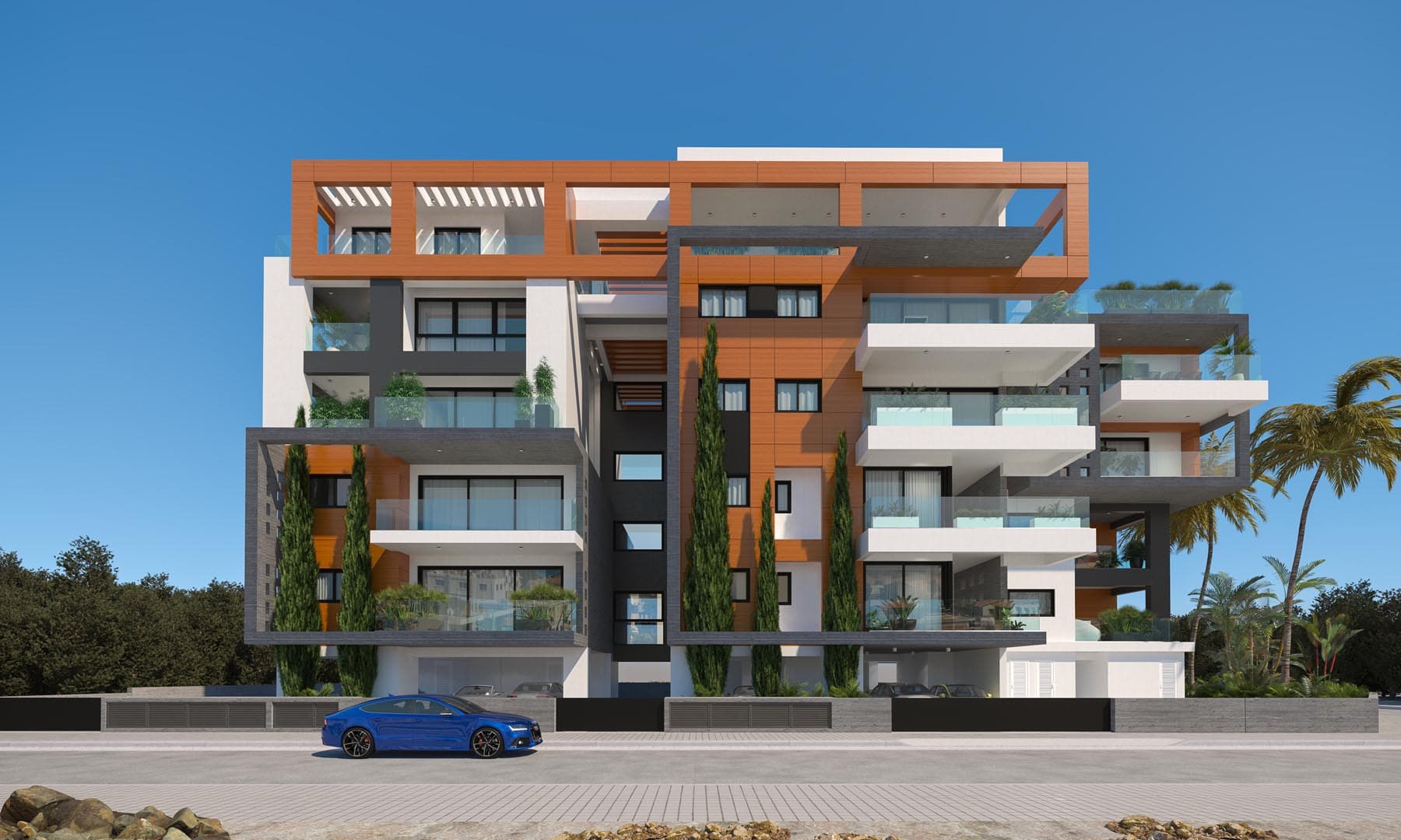3-bedrooms apartments in Limassol, Cyprus.