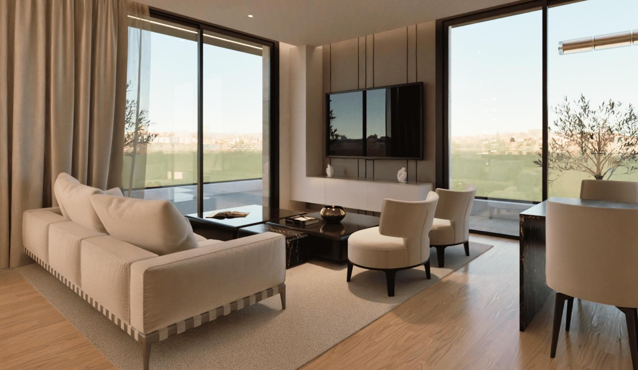 2-bedrooms apartments in Nicosia, Cyprus.