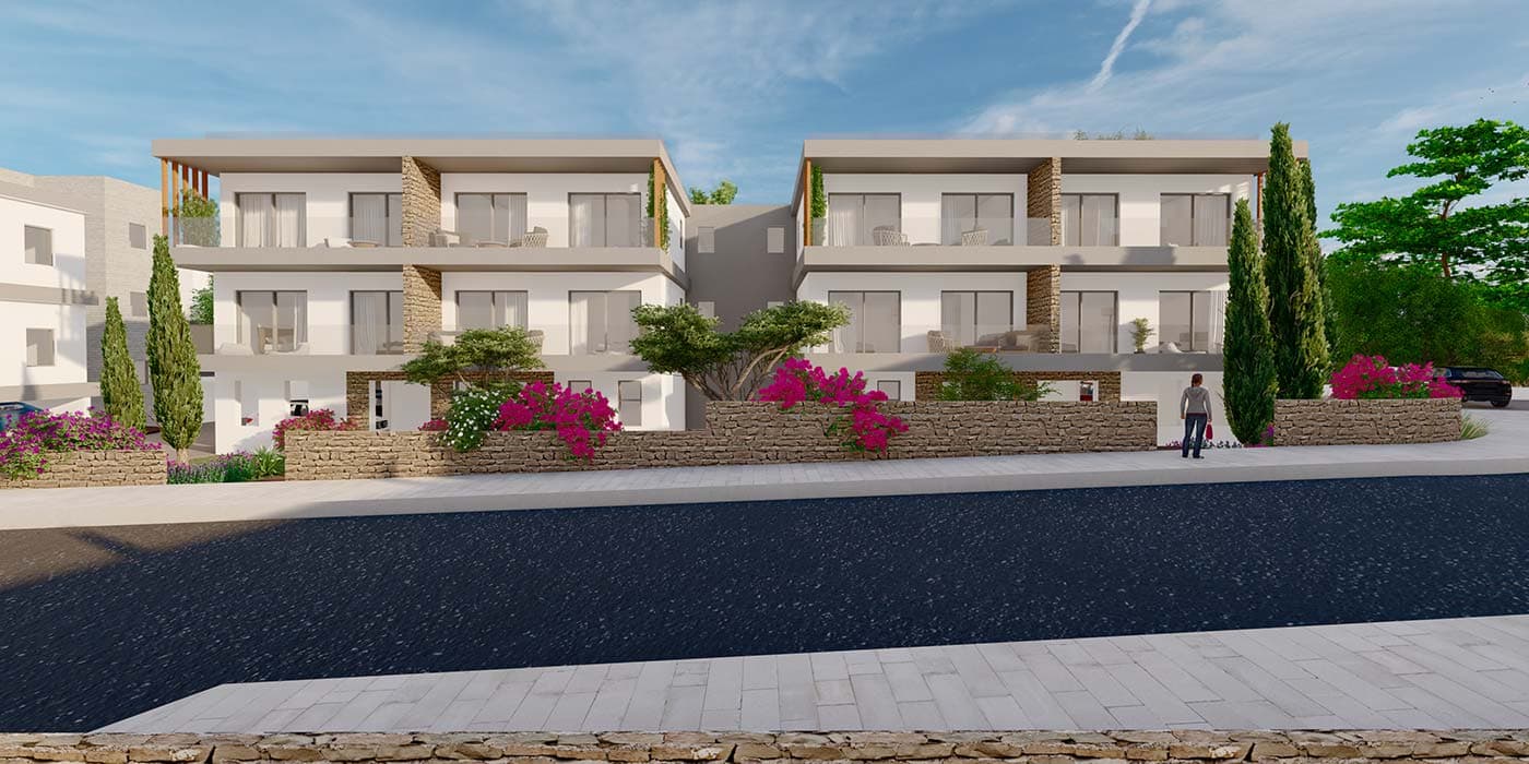 3-bedrooms apartments in Paphos, Cyprus.