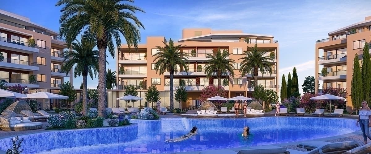 2-bedrooms apartments in Limassol, Cyprus.