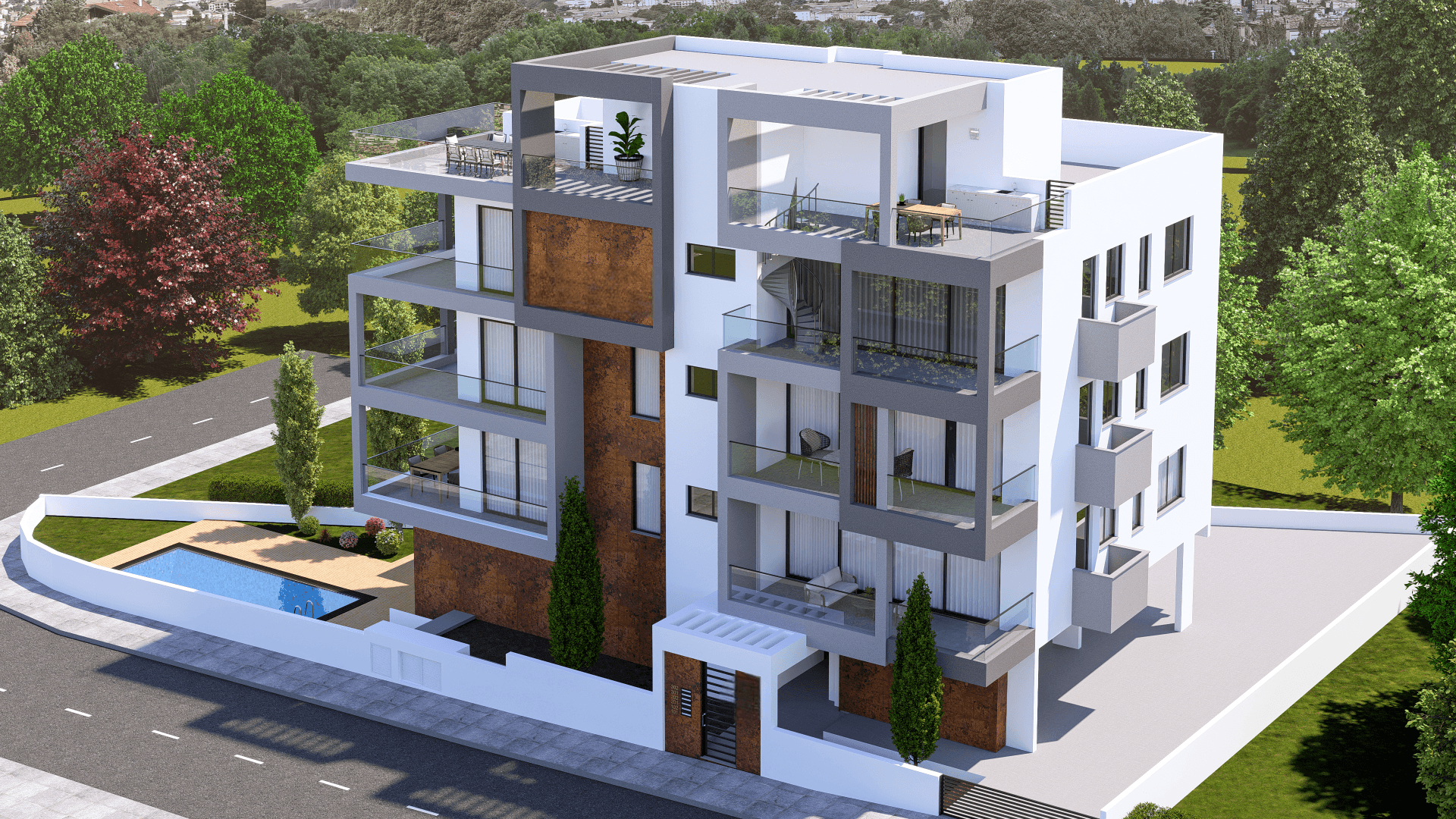 3-bedrooms apartments in Limassol, Cyprus.