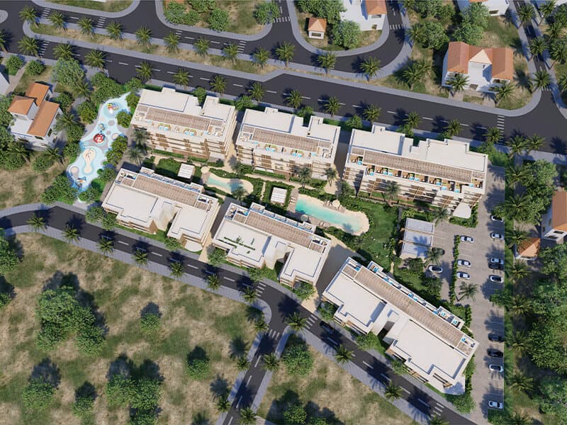 2-bedrooms apartments in Larnaca, Cyprus.