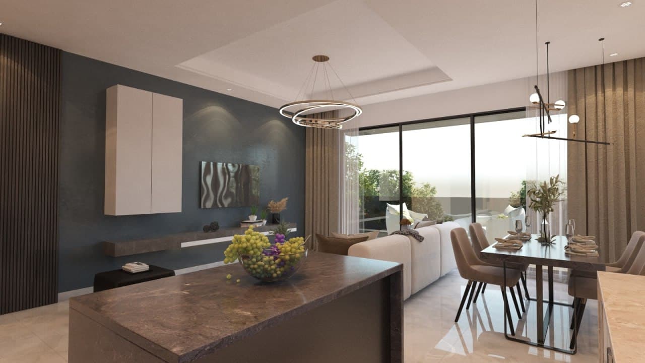 2-bedrooms apartments in Nicosia, Cyprus.
