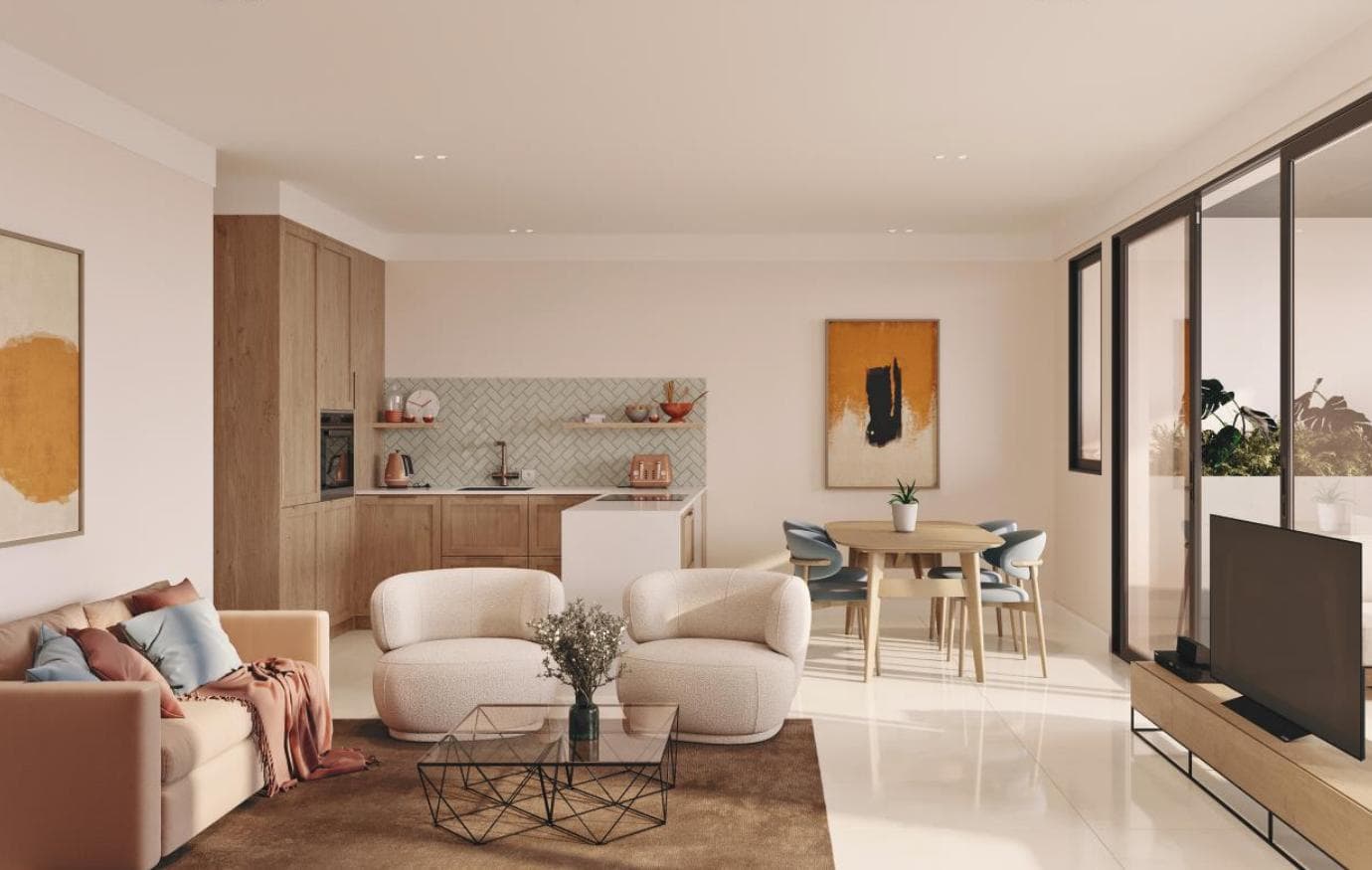 2-bedrooms apartments in Larnaca, Cyprus.
