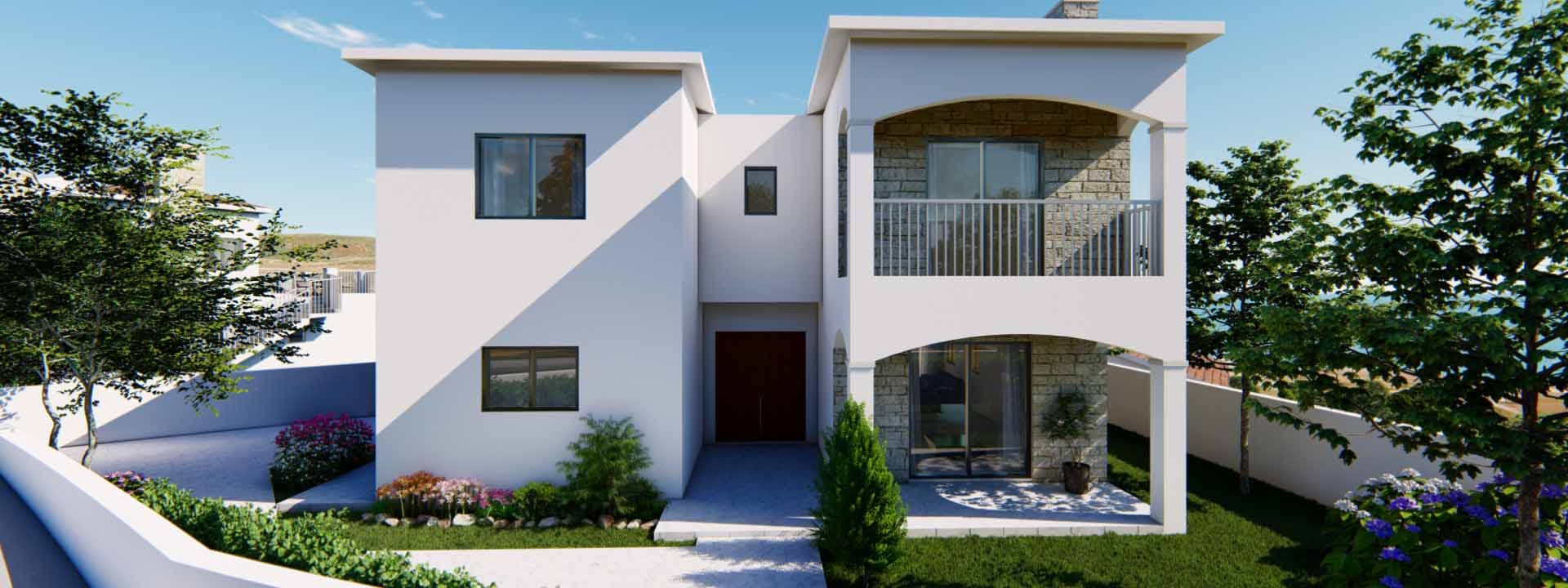 3-bedrooms house in Paphos, Cyprus.