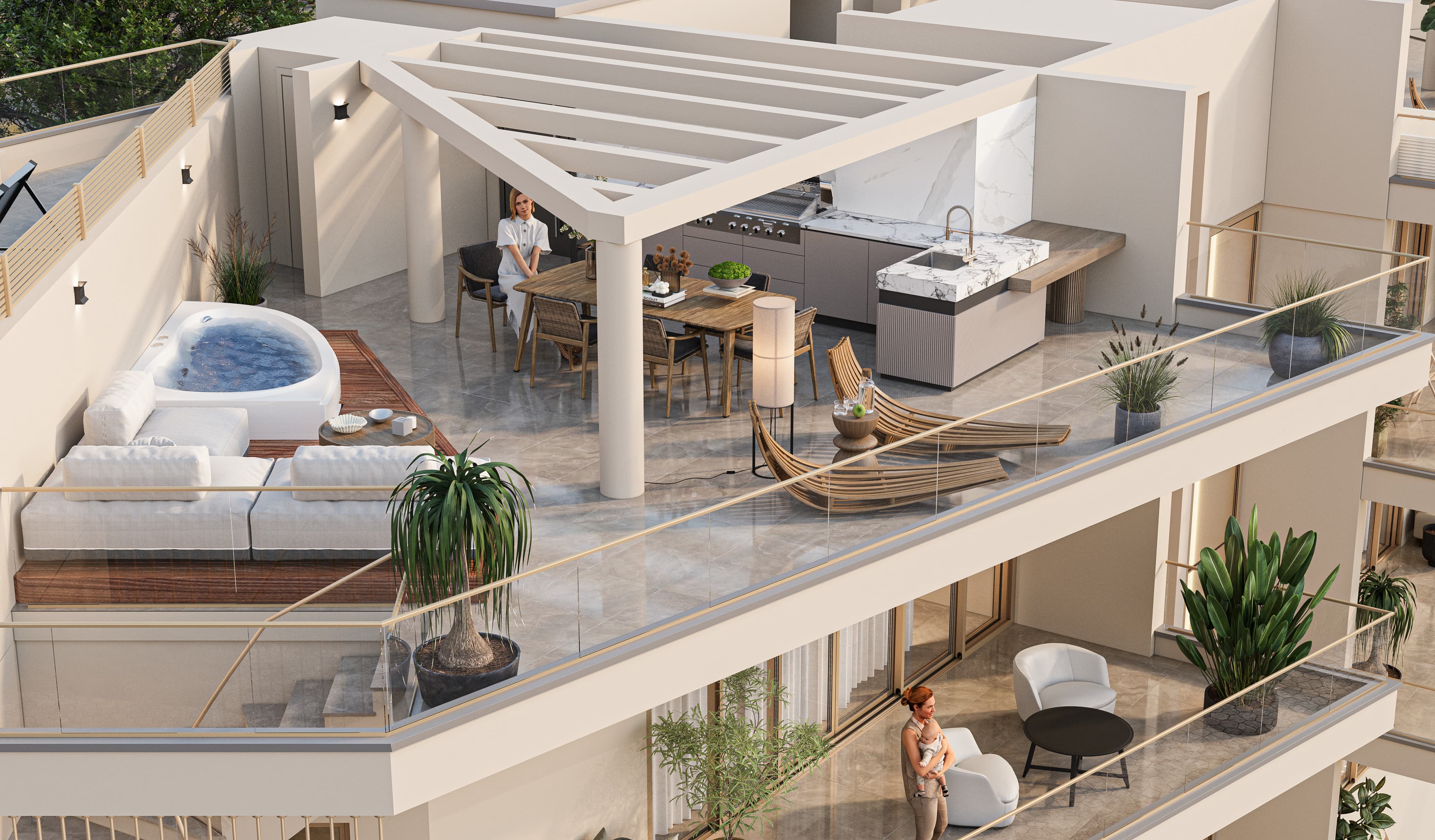 3-bedrooms apartments in Larnaca, Cyprus.