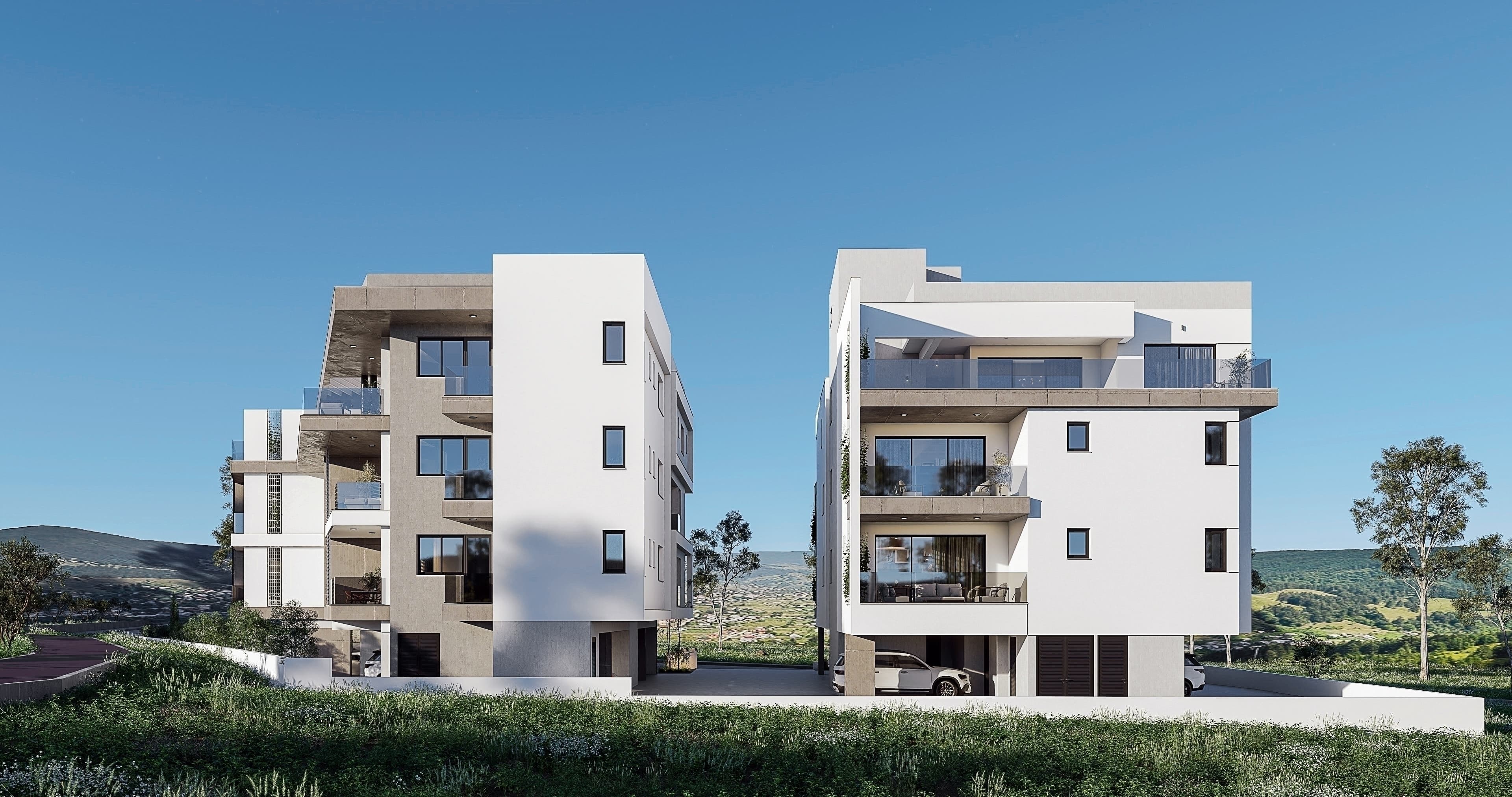 2-bedrooms apartments in Nicosia, Cyprus.