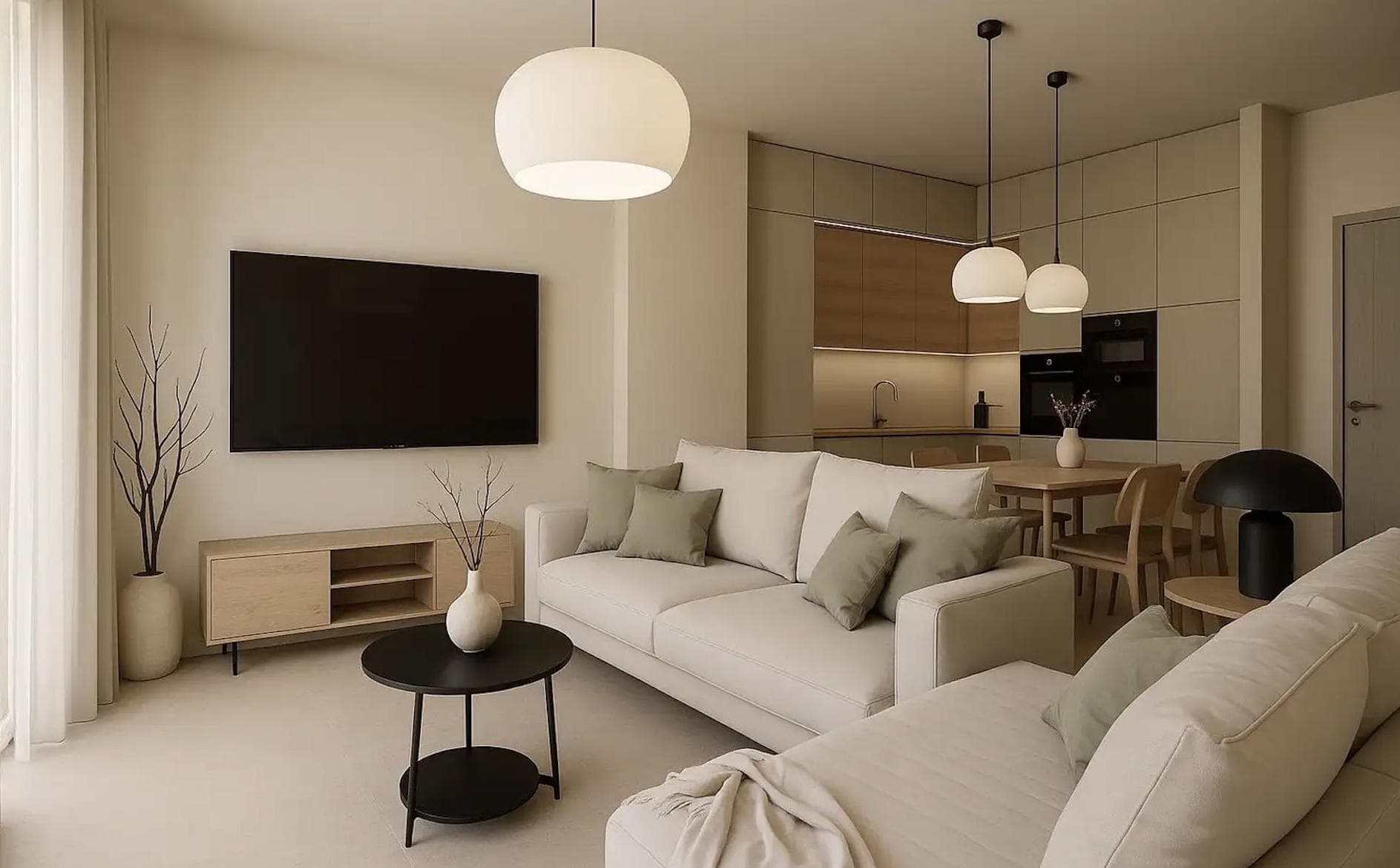 2-bedrooms apartments in Nicosia, Cyprus.