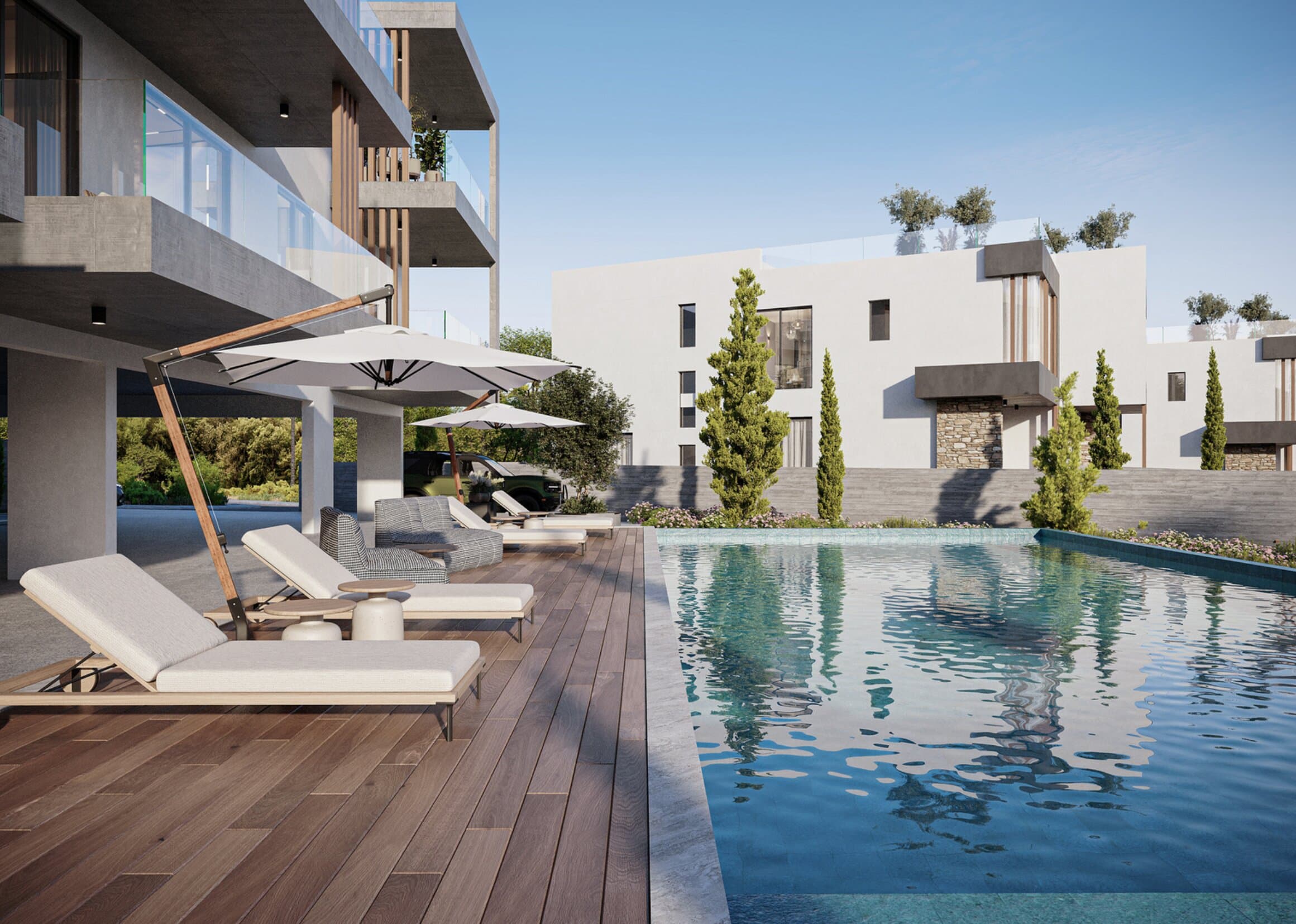 2-bedrooms apartments in Paphos, Cyprus.