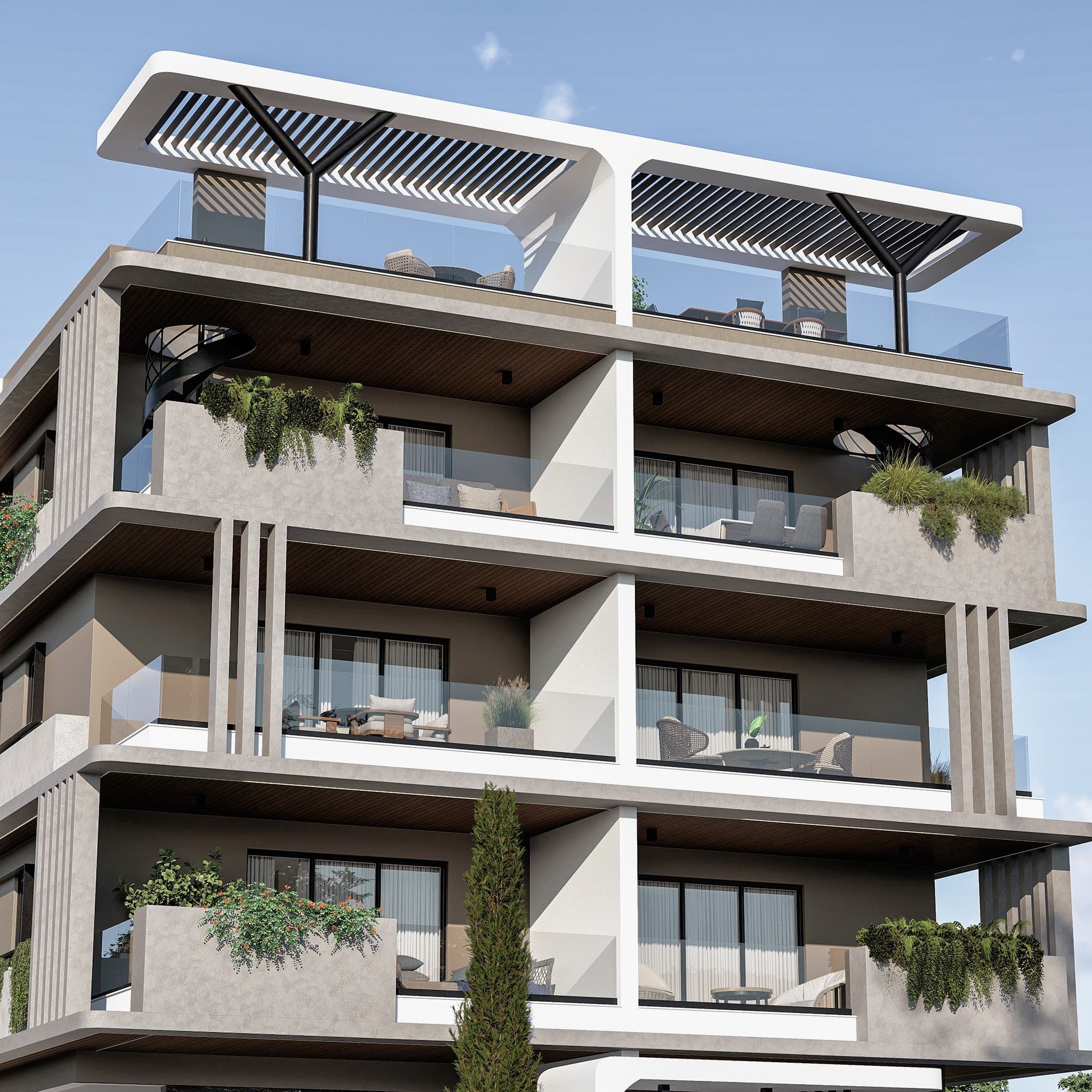 2-bedrooms apartments in Nicosia, Cyprus.