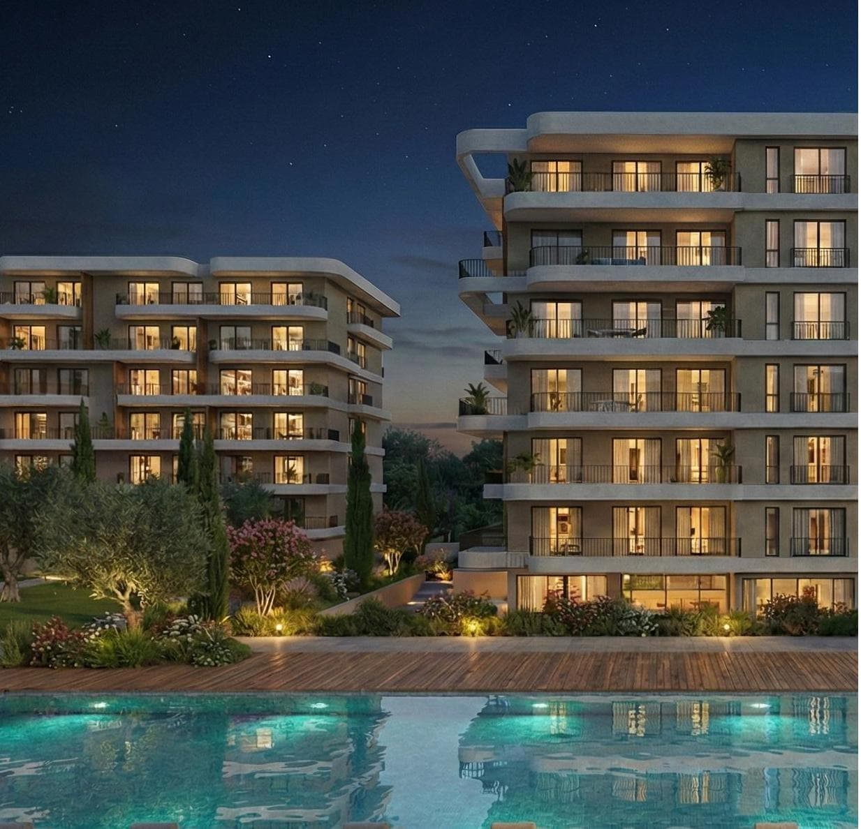1-bedrooms apartments in Larnaca, Cyprus.