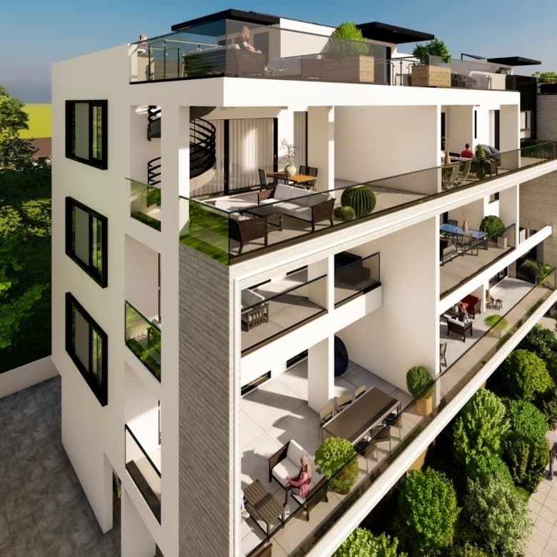 2-bedrooms apartments in Larnaca, Cyprus.