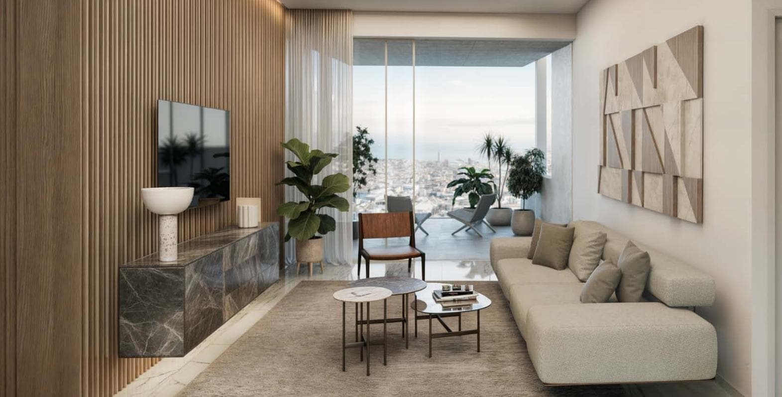3-bedrooms apartments in Limassol, Cyprus.