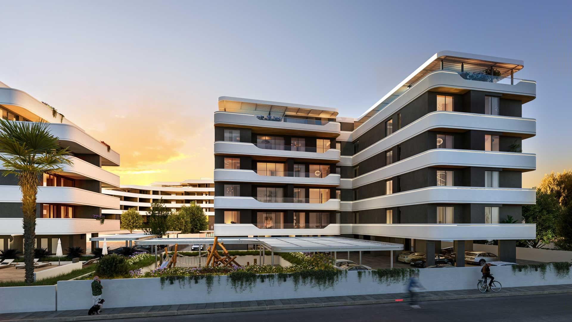 3-bedrooms apartments in Limassol, Cyprus.