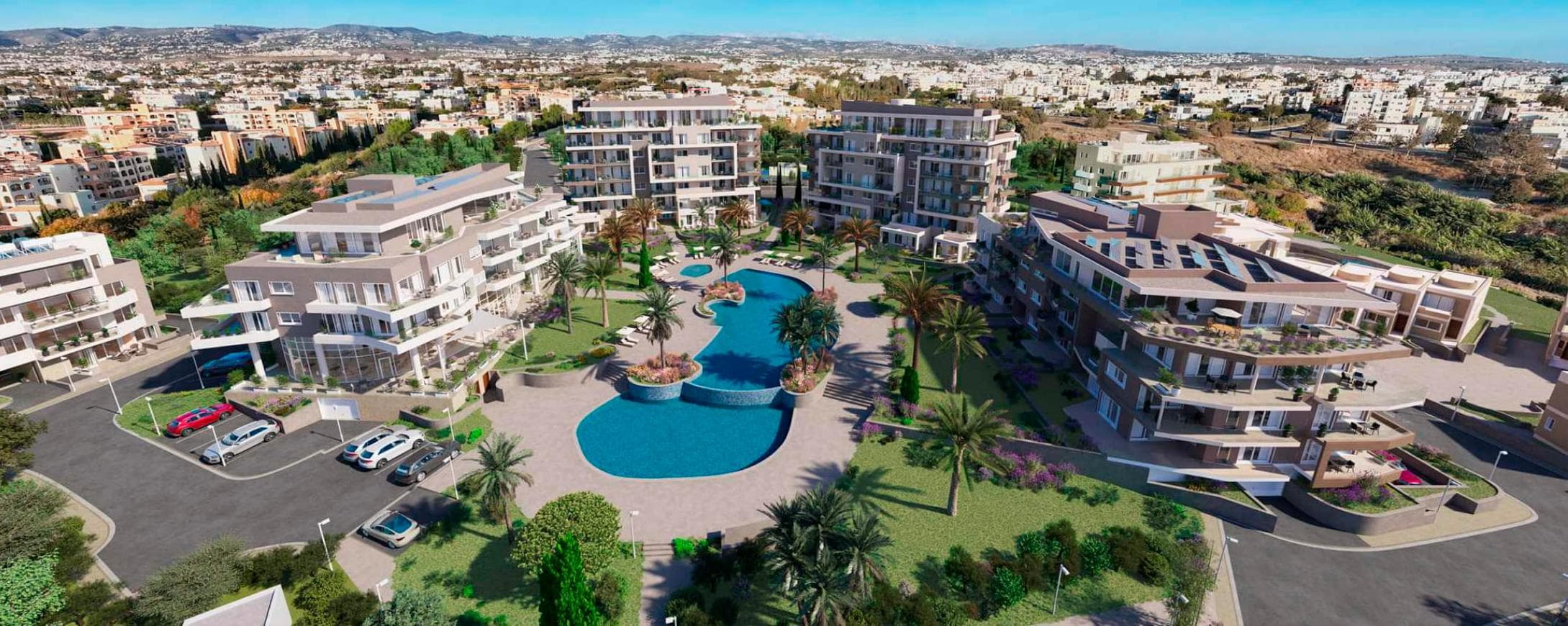 3-bedrooms apartments in Paphos, Cyprus.