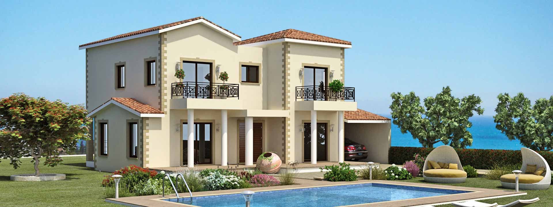 3-bedrooms house in Paphos, Cyprus.