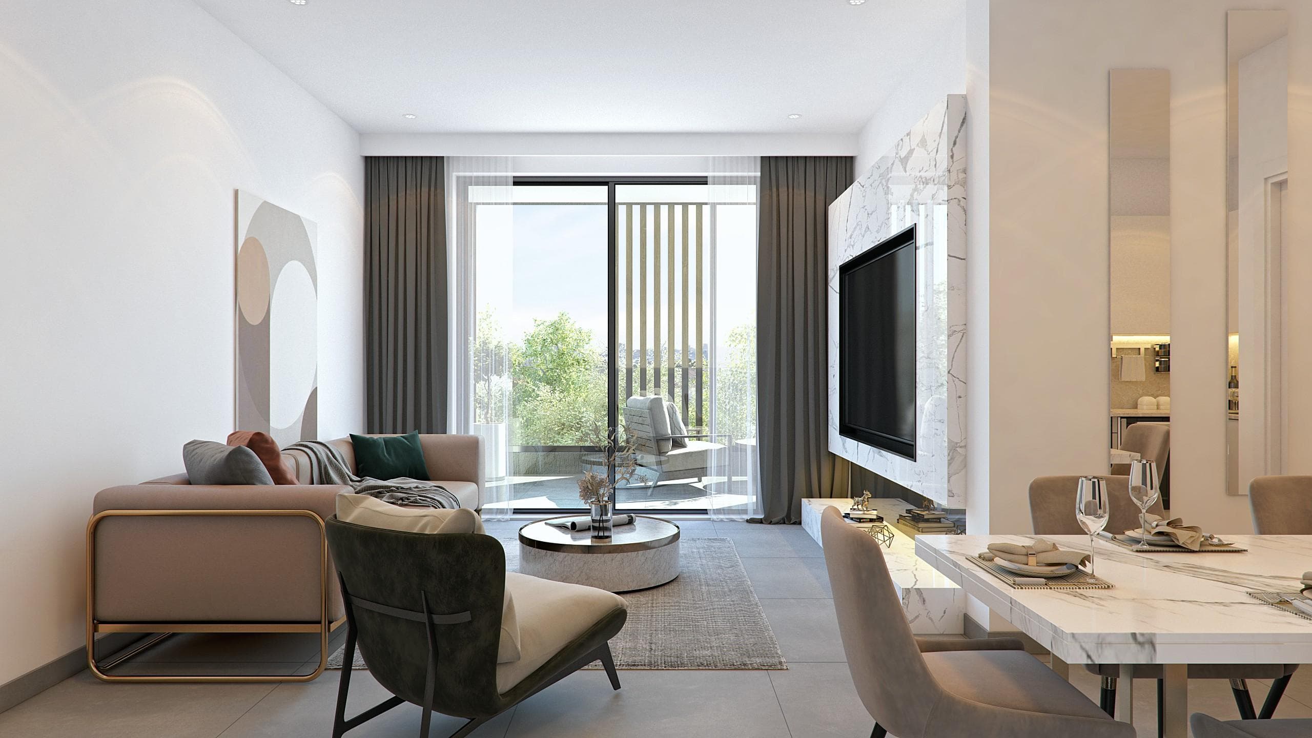 2-bedrooms apartments in Famagusta, Cyprus.