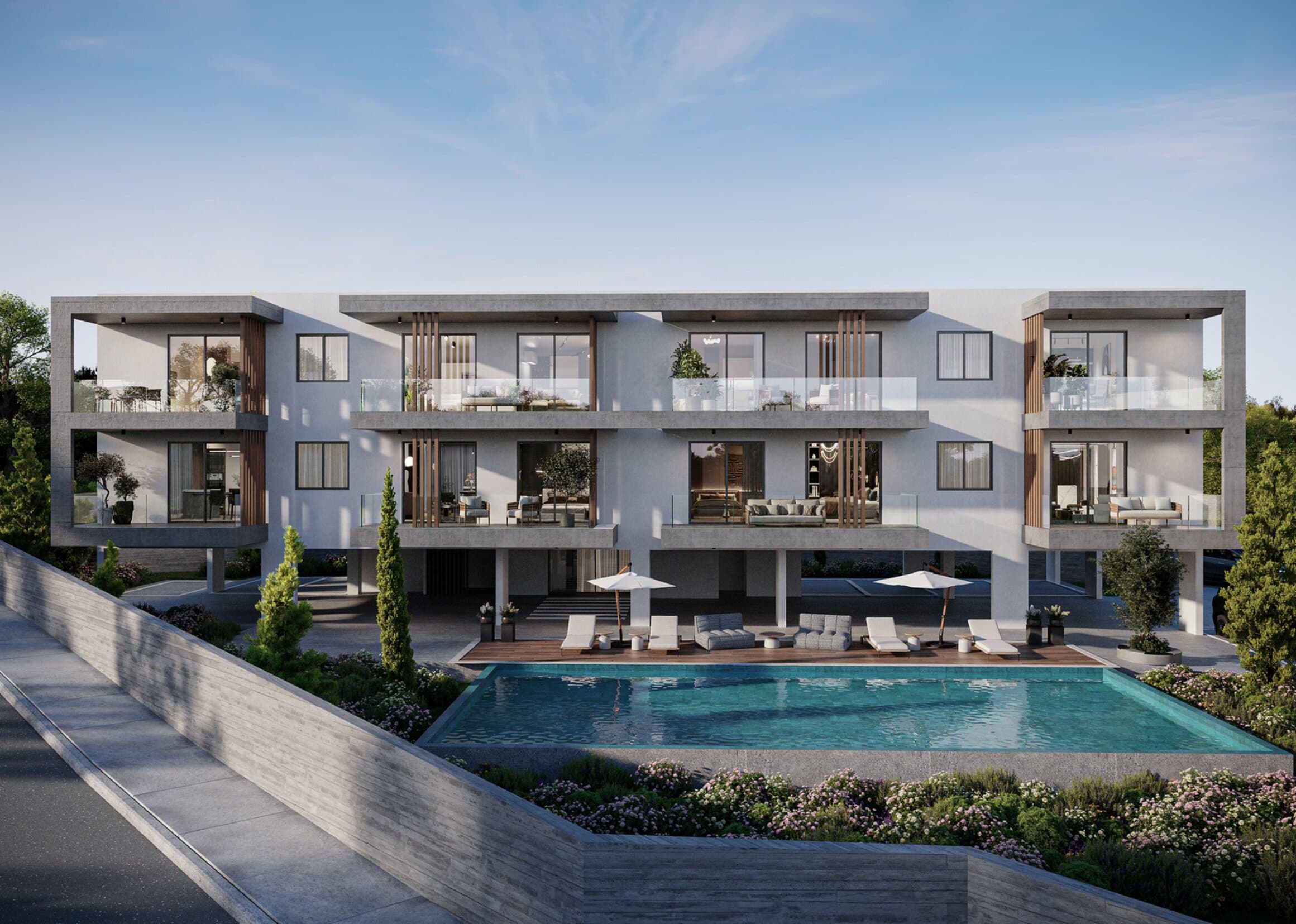 2-bedrooms apartments in Paphos, Cyprus.