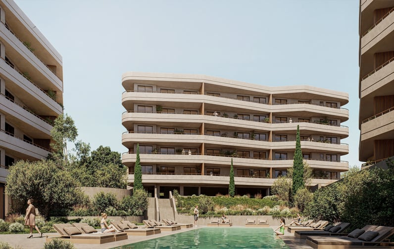 3-bedrooms apartments in Limassol, Cyprus.